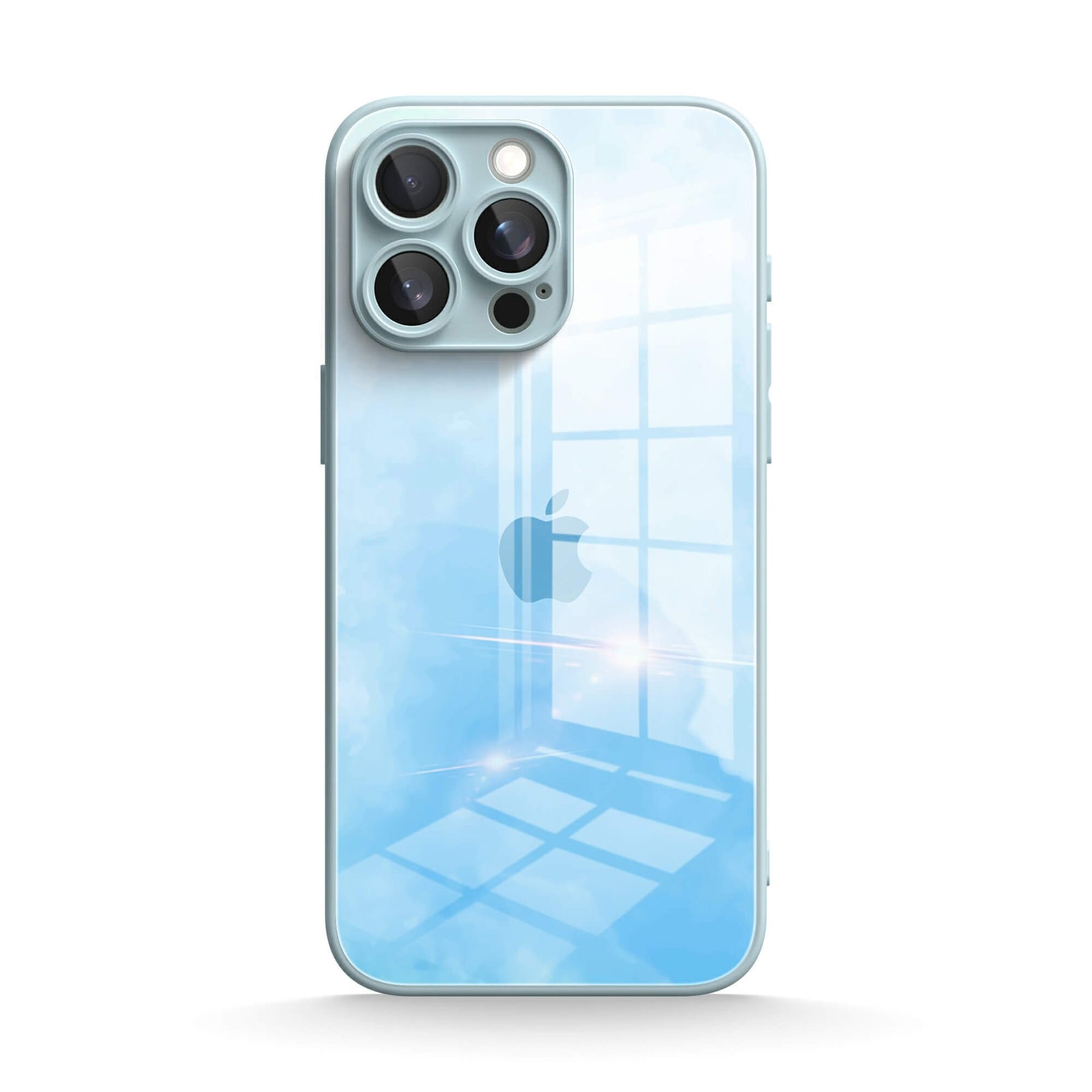 水彩ブルー | iPhoneシリーズ 耐衝撃保護ケース